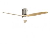 Ventilador De Techo Led 18w Niquel / Haya Motor Dc Verano E Invierno 3000+4000+6000 Con Mando A Distancia