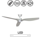 Ventilador De Techo Con Luz Serie Delfos Color Plata