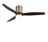 Ventilador De Techo Led 18w Cuero / Roble Motor Dc Verano E Invierno 3000+4000+6000 Con Mando A Distancia