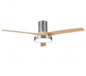 Ventilador De Techo Led 40w Niquel / Haya Motor Dc Verano E Invierno 3000+4000+6000 Con Mando A Distancia