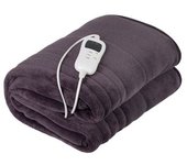 Camry Cr7418 Manta Eléctrica Xl Para Cama Matrimonio 160x180cm, 7 Niveles Temperatura, Temporizador, Lavable, Tejido Forro Polar Gris, 120w