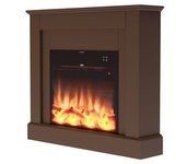 Mpc Camillo Marrón 60cm Chimenea Electrica De Madera Led Realista Mando A Distancia Incluido