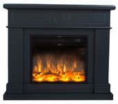 Chimenea De Suelo Gris Con Quemador De 1500w Mpc Camino Lipari