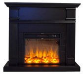 Chimenea De Suelo Negra Con Quemador De 1500w Mpc Camino Caldera