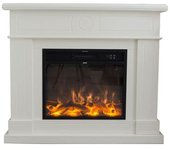 Chimenea Electrica Completa Con Marco De Madera Mdf Blanco Crema Mpc Camino Lipari Bianco