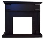 Marco De Chimenea Mdf Negro Sined Cornice Camino Caldera