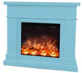 Chimenea De Suelo Turquesa Con Quemador De 1500w Mpc Camino Lipari