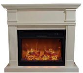 Chimenea Electrica Completa Con Insertable Electrico Grande 1500 W Sined Camino Caldera Xxl Blanco