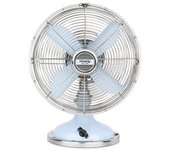 Ventilador Eléctrico Retro Vintage Joe50 H.koenig, Azul Claro, Diseño Silencioso, 3 Velocidades