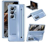 Funda Delgada Con Bisagra Y Soporte Para Samsung Galaxy Z Fold 6, Cubierta De Pc Con Película De Vidrio Templado Y Lápiz Óptico