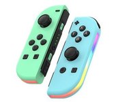 Kit Joycon Con Led Rgb Para Nintendo Switch Verde/azul Yemaesre