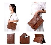 Funda Para Samsung Tab S9 Plus X810/x816 Con Correa Para El Hombro De Bolsillo, Para Llevar Al Aire Libre Yemaesre Marrón