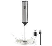 Espumador De Café Portátil, Recargable Por Usb, Espumador De Leche De Mano, Ajustable Y Portátil.