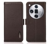 Funda De Piel De Vaca Auténtica Y Tpu Con Textura De Lichi Para Oppo Find X7 5g