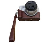 Funda De Cuero Para Cámara Canon Eos R50/r100, Anticaídas Y Correa Para La Muñeca.