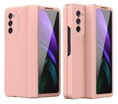 Funda Rígida Plegable De Policarbonato Con Diseño De Bisagra Y Protección Total, Con Protector De Pantalla De Vidrio Para Samsung Galaxy Z Fold2 5g