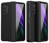 Funda Rígida Plegable De Policarbonato Con Diseño De Bisagra Y Protección Total, Con Protector De Pantalla De Vidrio Para Samsung Galaxy Z Fold2 5g