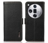 Funda De Piel De Vaca Auténtica Y Tpu Con Textura De Lichi Para Oppo Find X7 5g