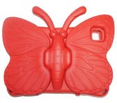 Funda Protectora De Eva Con Diseño De Mariposa Y Soporte Para Samsung Galaxy Tab A8 10.5 (2021), Color Rojo