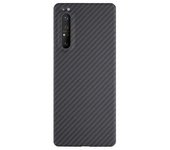 Funda De Fibra De Aramida Para Sony Xperia 1 Ii, Textura Gruesa 1500d, Color Negro, Con Gran Abertura Para La Lente.