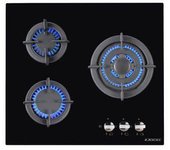 Placa Cristal Gas, Con 3 Quemadores Jocel