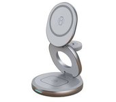 Cargador Compacto Snapstand Magsafe 3 En 1 Inalámbrico Y Plegable