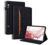 Funda Tipo Billetera Con Soporte Para Tableta Samsung Galaxy Tab S9 Fe+, De Cuero, Para Negocios