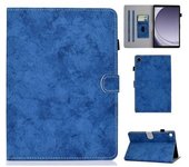 Funda De Tela Con Textura Para Samsung Galaxy Tab A9+, Ranuras Para Tarjetas, Funda De Cuero Para Tableta