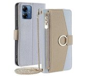 Funda Protectora Completa De Cuero Para Motorola Moto G14 4g Con Espejo De Maquillaje