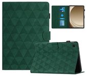 Funda De Piel Con Diseño De Diamantes Para Tableta Samsung Galaxy Tab A9+ Con Tarjetero
