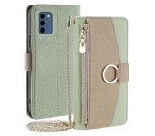 Funda De Piel Sintética Con Cremallera Y Espejo De Maquillaje Para Nokia C300