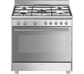 Cocina Gas Y Eléctrica Smeg Sx91gm 90cm Inox 5f