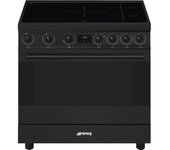 Cocina Inducción Smeg C9imn2 90cm Negro 5 Fuegos