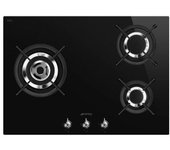 Placa Gas Smeg Pv373lcn 72cm Negro 3f
