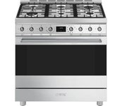 Cocina Gas Y Eléctrica Smeg C9gmx2 90cm Inox 6 Zonas