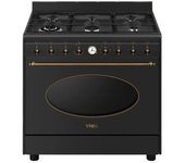Cocina Gas Y Eléctrica Smeg Co96gma9 Antracita 90cm 6f