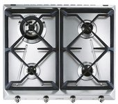 Placa De Gas Empotrada De 60 Cm Con 4 Quemadores Smeg Srv564gh3