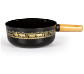Stockli Olla Para Fondue De Acero Esmaltado 23cm Negro - 7423.14haa