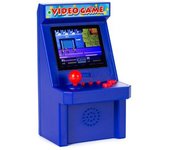 Consola Arcade Dam, Mini Máquina Recreativa Portátil, Con 240 Juegos. Pantalla 2,2 Lcd. 7x6,5x12,8 Cm. Color: Azul
