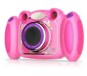 Cámara Hd De 8 Megapíxels Para Niños Dam, Con Juegos, Filtros Y Marcos Creativos. Incluye Micro Sd De 32gb Clase 10 Kingston 15x5x8 Cm. Color: Rosa