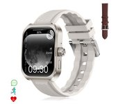 Smartwatch Dam Z88 Pro Doble Pulsera. Funciones Outdoor, Llamadas Bt, Notificaciones Push. Funciones Deportivas + Salud. 5,2x1,2x4,1 Cm. Color: Plata