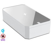 Esterelizador Dam Uv Led Con Cargador Inalámbrico Y Espejo De Maquillaje 10x18x4 Cm. Color: Blanco