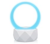 Altavoz Dam Y1 Bluetooth 5.0, Con Aro De Luz Ambiente Led Rgb. 11x11x16,5 Cm. Color: Blanco