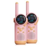 Walkie Talkies Infantiles Dam D22, 1-3 Km, Pantalla A Color, 99 Códigos De Grupo Encriptados, Luz Led. 2 Unidades. Batería Recargable. 4,5x4,5x14,3 Cm