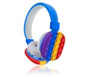 Cascos Auriculares Dam Ah806 Bubble Pop It. Bluetooth 5.2, Radio Fm, Lector De Tarjetas Micro Sd. 15x10x19,5 Cm. Color: Azul