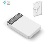 Powerbank Dam 10.000mah Con Carga Inalámbrica De 15w Compatible Con Magsafe. Salida Pd22.5w Super Quick Charge, Carga Rápida. 6,5x2x10 Cm. Color: