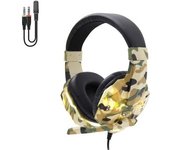 Headset Dam Sy830mv Con Luces Led. Auriculares Gaming Con Micro, Conexión Minijack Para Pc, Portátil, Ps4, Xbox One, Móvil, Tablet. Control De Volumen