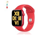 Smartwatch Dam X8 Max Con Marcador Y Llamadas Bluetooth, Termómetro Corporal, Monitor Cardiaco Y De Tensión. 4x1,1x4,4 Cm. Color: Rojo