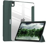 Funda Tipo Libro Crystal Folio Para Ipad Pro 12.9 2020 4.a Generación Verde Oscuro