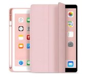 Funda Tipo Libro Con Soporte Para Apple Pencil Para Ipad 10.2 2021 9.a Generación, Color Rosa